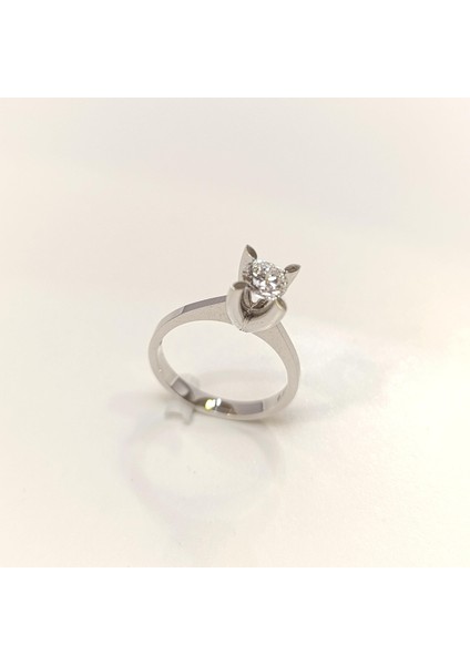 Hrd Sertifikalı 0.55CT G Pırlanta Tek Taş Yüzük 14 Ayar Altın Hd Videolu indirimleri