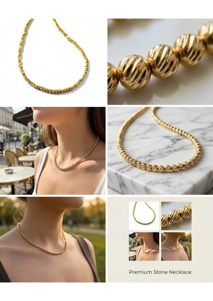 Dorika Kolye – 14 Ayar Altın Kaplama, Zarif ve Modern Tasarım