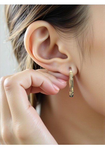 Xuping Taşlı Halka Küpe 02