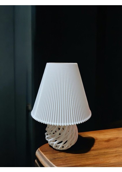 Twıster Model Özel Tasarım Abajur ve Masa Lambası Beyaz modelleri