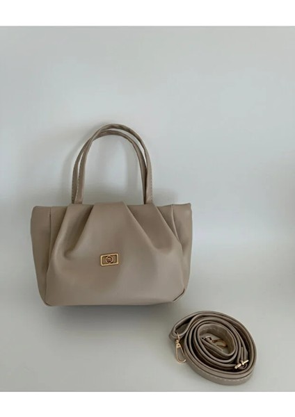 Ilu Bags Kadın Bej Deri Askılı El Omuz Çantası modelleri