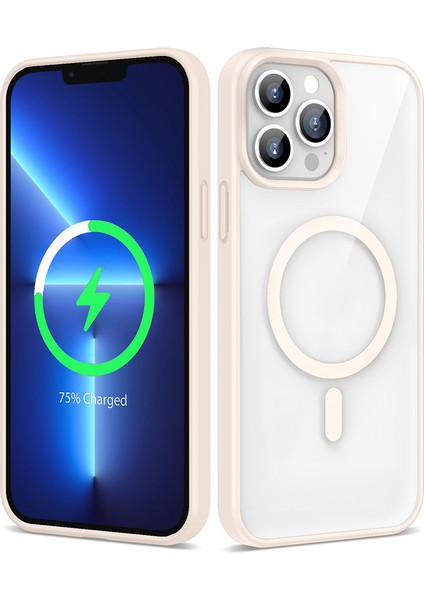 Apple iPhone 13 Pro Max Kılıf M-Safe Wireless Şarj Özellikli Silikon Zore Ege Kapak