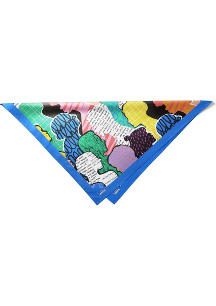 Pop-Art Siluet Desenli Bandana Fular indirimleri
