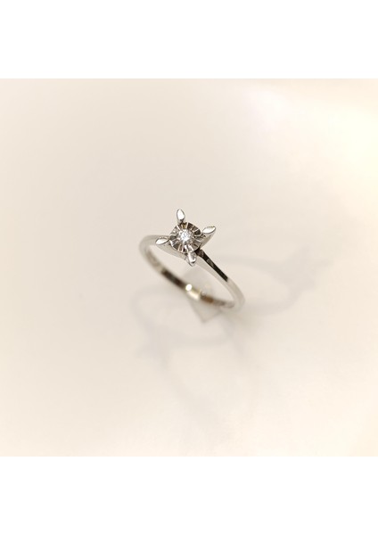 0.08CT Efekli Tek Taş Pırlanta Yüzük 8 Ayar Altın Hd Videolu indirimleri