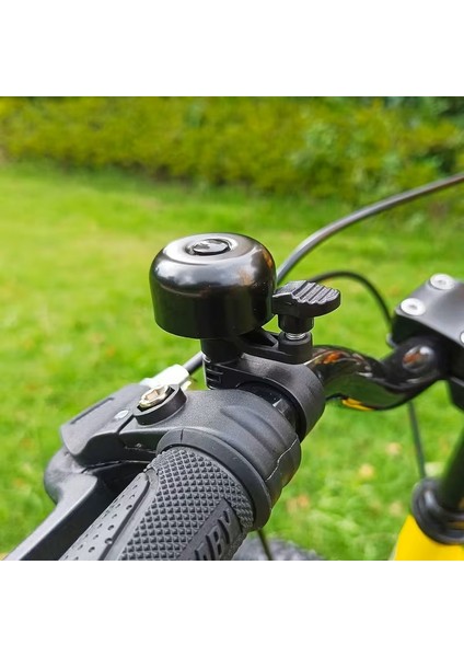 Alüminyum Alaşımlı Bisiklet ve Scooter Zili - Yüksek "çın Çın" Sesli - Siyah (Paslanmaz Gidon Zili)