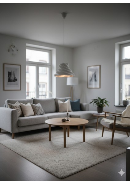 Modern Stroom Beton Dokulu Dekoratif Sarkıt Avize