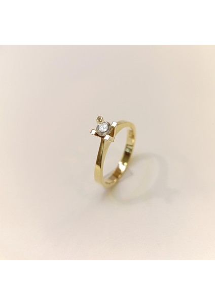 0.27CT Tek Taş Pırlanta Yüzük 14 Ayar Altın Hd Videolu fiyatları