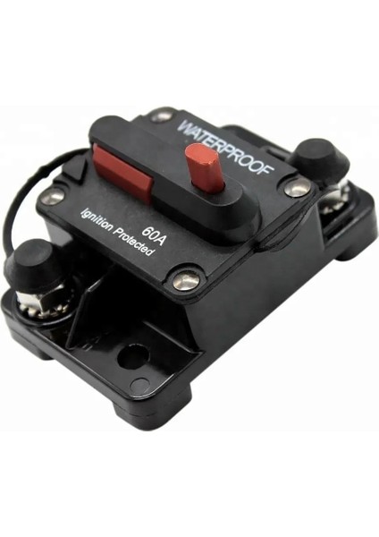 60 Amper Su Geçirmez Otomatik Sigorta (Devre Kesici) - Irgat, Trolling Motor ve Sanal Çapa Uyumlu (12V-72V Dc) fiyatları