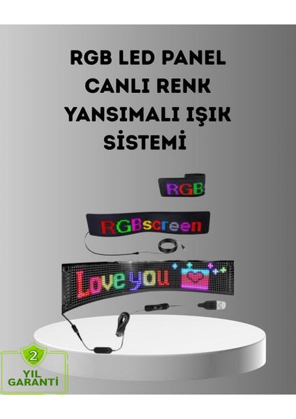 Akıllı LED Matrix Panel – USB Bağlantılı Kaydırmalı Yazı ve Animasyon Dest - EG001S-4R2HO