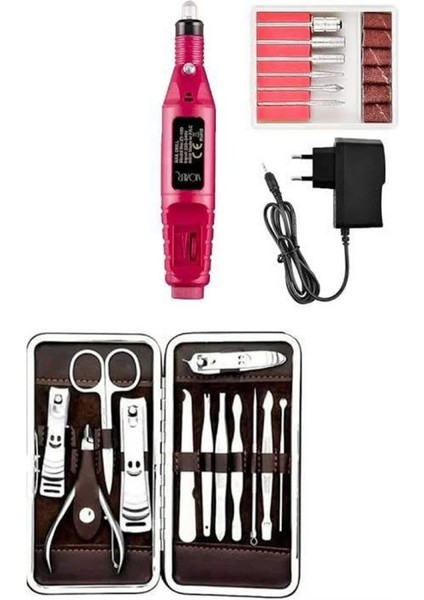 Elektrikli Manikür Pedikür Seti Ikili Set 12 Parça Tırnak Bakımı Törpü Prot - EG001S-4R6A0 modelleri