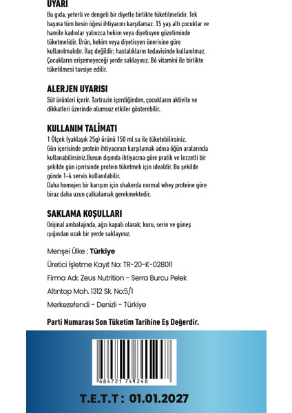 Proteın Meal Öğün Tozu Zeus Nutrition 400GR-SHAKERHEDIYE! modelleri