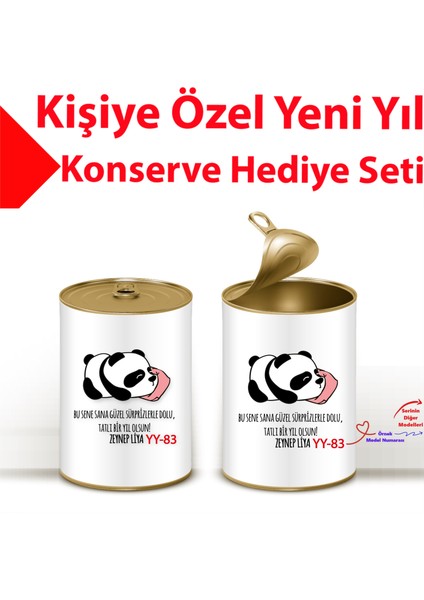 Kişiye Özel Sevimli Yılbaşı Hediye Kutusu Sevgiliye, Ablaya, Kardeşe, Dosta, Kankaya, Arkadaşa Sürpriz Temalı Hediye Kutusu - (100 Yeni Yıl Model)