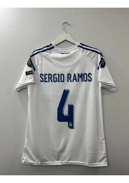 R.madridd 2018 Kiev Şampiyonlar Ligi Finali Sergio Ramos Forması (Kısa-Kol)
