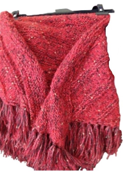 El Örgüsü Kırçıllı Turuncu Orta Boy Şal