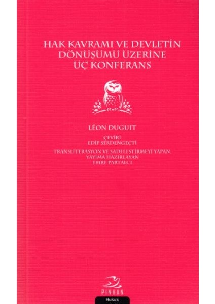 Hak Kavramı Devletin Dönüşümü Üzerine Üç Konferans