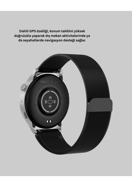 Nrtmsa Akıllı Saat Gps Destekli Sesli Görüşme 500 Mah Nabız Uyku Takipli indirimleri