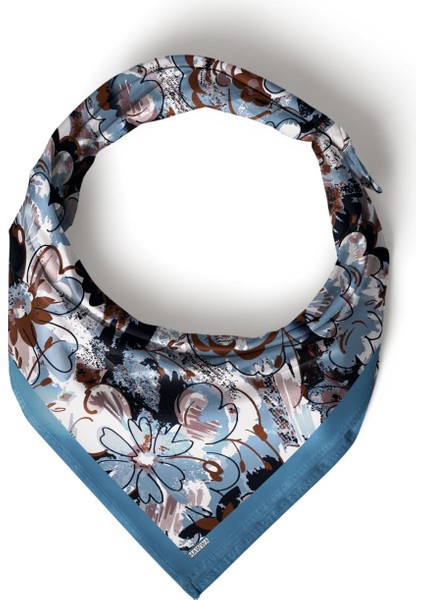 Sanatsal Çiçek Desenli Bandana Fular fırsatları