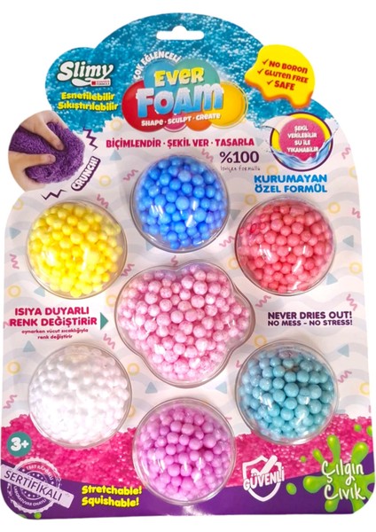 Slimy Köpük Slime 38008 Ever Foam 7 Renk Kartela 3+ fiyatları