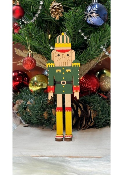 Yeşil Ahşap Kurşun Asker Obje 15 Cm, 1 Adet, Renkli Dekorasyon Ürünü