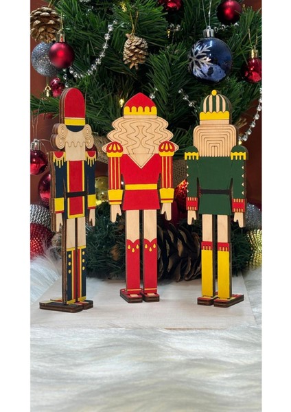 Yeşil Ahşap Kurşun Asker Obje 15 Cm, 1 Adet, Renkli Dekorasyon Ürünü