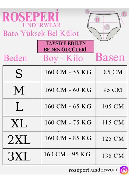 Kadın Külot Yüksek Bel Likrali Siyah 7'li Pamuklu Rahat modelleri