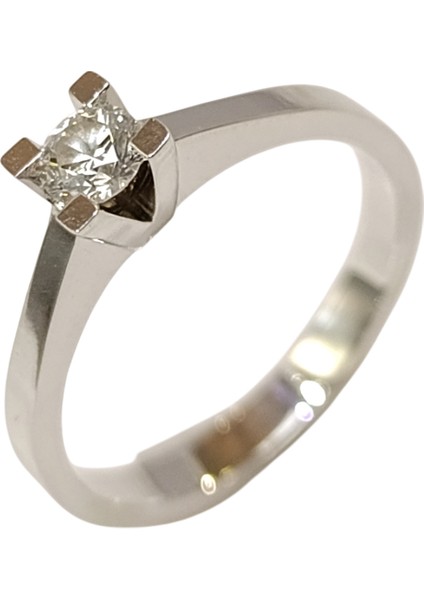 0.24CT G Color Tek Taş Pırlanta Yüzük 18 Ayar Altın Hd Videolu