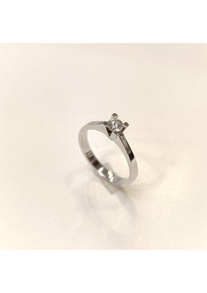 0.24CT G Color Tek Taş Pırlanta Yüzük 18 Ayar Altın Hd Videolu modelleri