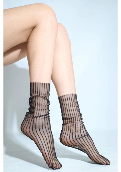 Mdb Daymod Tül Rib Soket Çorap