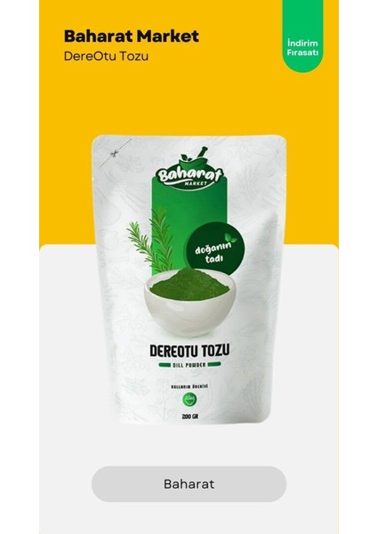 Dereotu Tozu 200GR