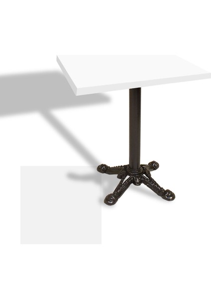 Çipa Laminat Kare Masa 90X90 Esb - Beyaz