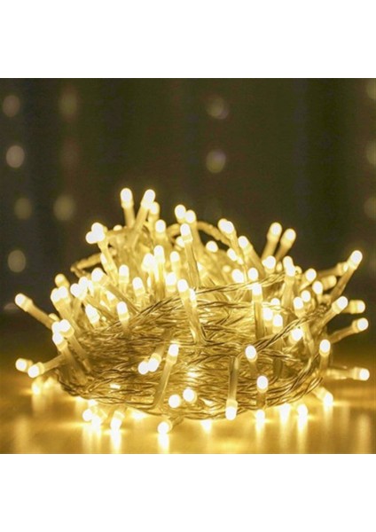 Sarı 10 Metrelik LED Işık Seti, Gün Işığı Renkli, Enerji Tasarruflu ve Dayanıklı