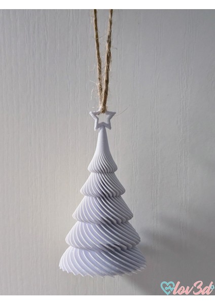 Yılbaşı Temalı Beyaz Çam Ağacı Süsü Mumluk Dekorasyon