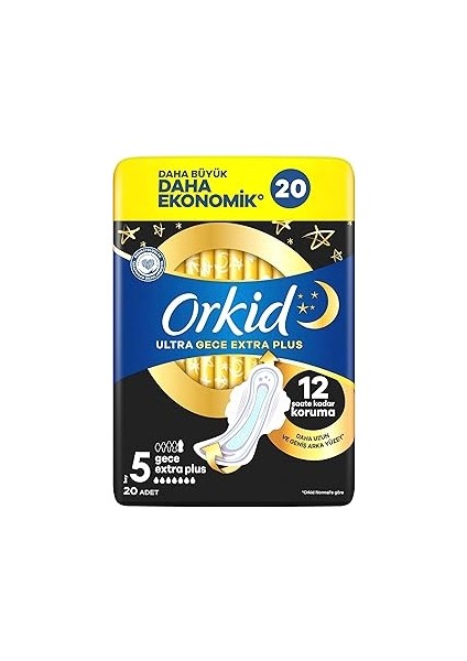 Orkid Gece Ekstra (Boy 5) 20 Adet Hijyenik Ped