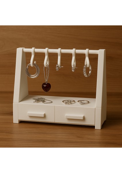 Mini Askılı Takı Düzenleyici Mücevher Standı Çekmeceli Takı Organizeri fırsatları