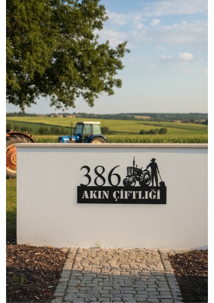 Kişiye Özel Isimli Metal Çiftlik Tabelası Kapı Duvar Tabela Bahçe Hediyesi