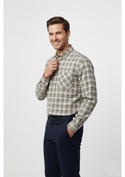 Erkek Kışlık Tek Cep Klasik Gömlek BGL-ST04990 fiyatları