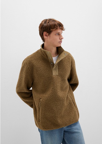 Dik Yaka Kahverengi Sweatshirt 0110737-70362 modelleri