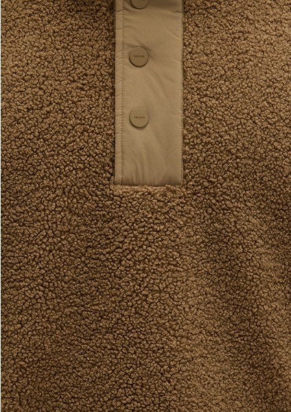 Dik Yaka Kahverengi Sweatshirt 0110737-70362