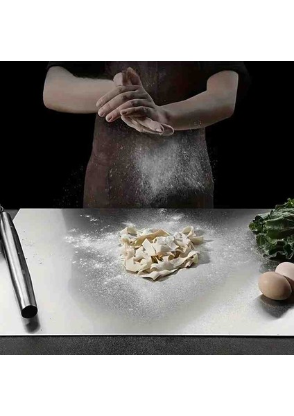 Paslanmaz Çelik Tezgah Üstü Kesme Tahtası, Hamur Yoğurma Tahtası, Tezgah Üstü Koruyucu, 80X50 cm fiyatları