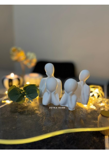 Dekoratif Dörtlü Aile Obje Biblo Anne&baba&2çocuk fiyatları