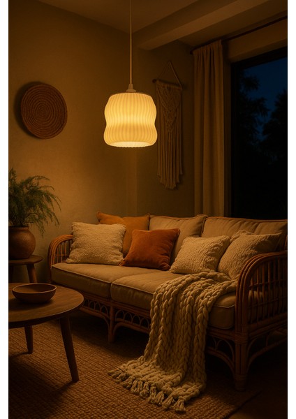 Dekoratif Avize Ice Serisi Ev Ofis Veranda Mutfak Çap 20 cm ( Büyük Boy ) fiyatları