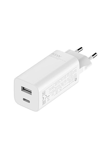 65 W Fast Charger Usb-C + Usb-A Şarj Cihazı, Akıllı Telefon, Tablet, Dizüstü Bilgisayar V