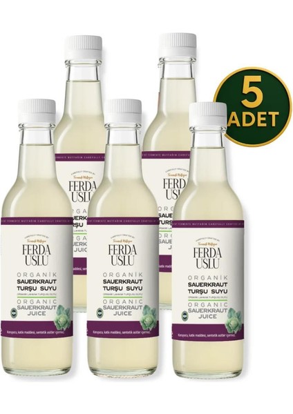 Organik Probiyotik Turşu Suyu- Sauerkraut 5'li 330 ml