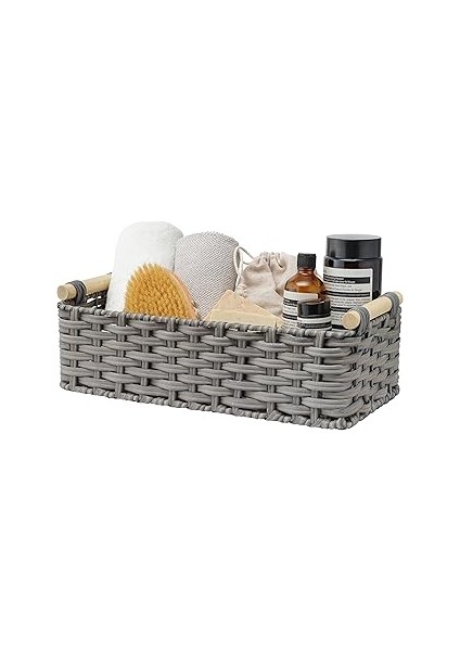 Granny Says Depolama Için Hasır Sepetler, Raflar Için Hasır Sepetler, Tuvalet Sepeti Tank Topper, S