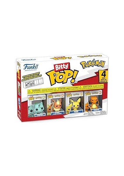 Bitty Pop: Pokemon- Bulbasaur 4'lü Paket, Oyuncak Figür