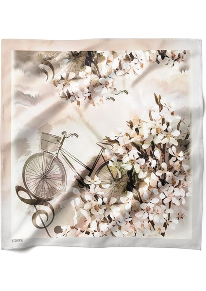 Bahar Bisikleti Desenli Bandana Fular