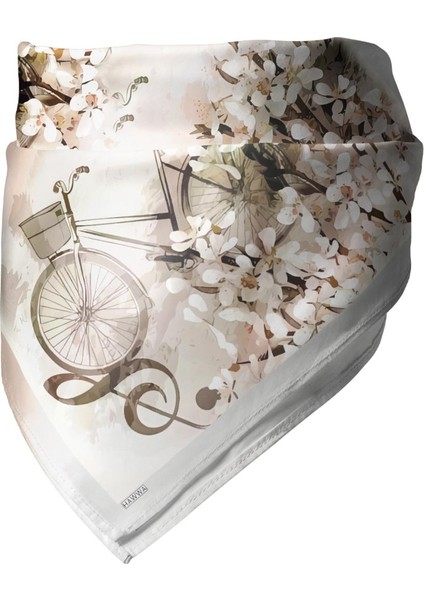 Bahar Bisikleti Desenli Bandana Fular modelleri