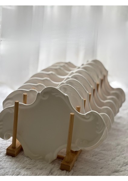 Dekoratif Vintage Tepsi - Takı Tabağı - Çekim Tabağı - Dantel Kenarlı Yüzük Tepsisi Oymalı Model fiyatları