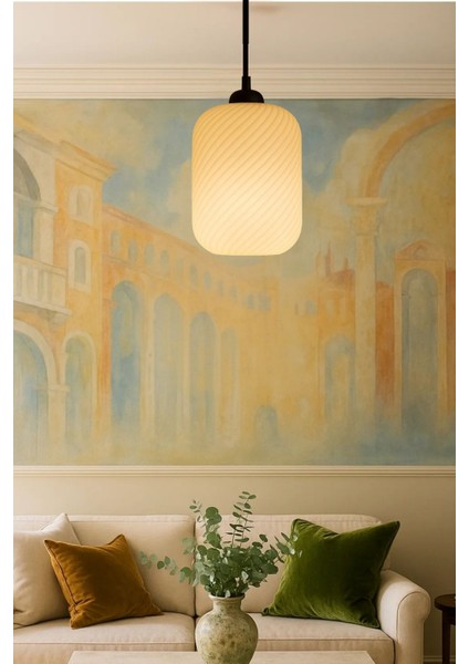 Dekoratif Avize Spiral Serisi Ev Ofis Veranda Mutfak Çap 20 cm