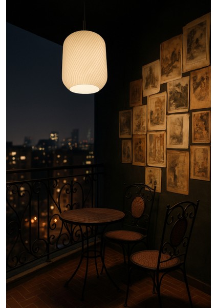 Dekoratif Avize Spiral Serisi Ev Ofis Veranda Mutfak Çap 20 cm fiyatları